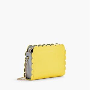 PLANO SCALLOPED-LEATHER CROSSBODY BAG -Talbots